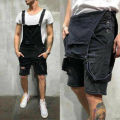 Mens Casual Denim Jeans Overalls Jumpsuit Dungarees Cargo Work Shorts Playsuit. 