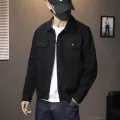 Jeans Coat for Men Short Black Denim Jackets Man Rock Casual Slim Button Cowboy Lxury Cheap Price Stylish Clothing Fast Delvery. 
