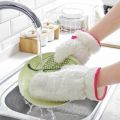 Zhangji Household Waterproof Non-stick Dish Washing Gloves Bamboo Fiber Non-slip Suspension Cleaning Hand Towel Kitchen Supplies. 