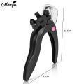 Monja Fake Nail Clippers U-shaped Adjustable Fake Nail Cutter Trimmer Anti-Splash False Nail Clipper Cover DIY Nail Art Care Tool.