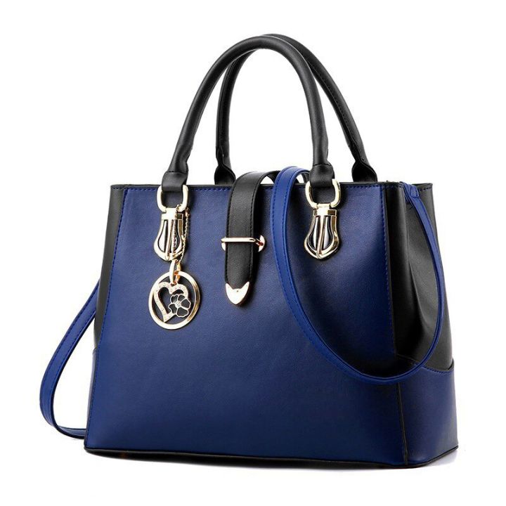 Korean%20Style%20Fashion%20Women's%20Handbags%20Contrast%20Color%20PU%20Leather%20Large%20Capacity%20Satchels%20Bags%20Female%20Casual%20Shopping%20Shoulder%20Bag%20-%20Image%206