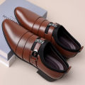 Classic Leather Shoes for Men Slip on Pointed Toe Oxfords Formal Wedding Party Office Business Casual Dress Shoes for Male2023 KEEMEEUYZO. 
