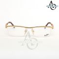 abdullah optics ray-ban of 7837 C1 aluminum body half rim (golden color) frame prescription eyewear good quality product (free brand box). 