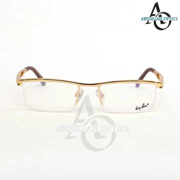 abdullah%20optics%20ray-ban%20of%207837%20C1%20aluminum%20body%20half%20rim%20(golden%20color)%20frame%20prescription%20eyewear%20good%20quality%20product%20(free%20brand%20box)%20-%20Image%202
