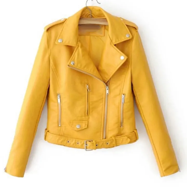 Women%20Bike%20Coat%20Leather%20Long%20Sleeve%20Lapel%20Outwear%20Zipper%20Outfit%20Button%20Pocket%20Jacket%20Spring%20Autumn%20Women%20Fashion%20Short%20Coat%20-%20Image%208