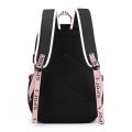 large school bags for teenage girls USB port canvas schoolbag student book bag fashion black pink teen school backpack.