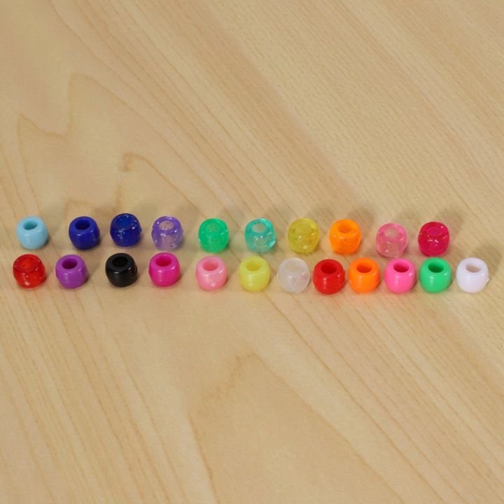 XHHDQES%20Pony%20Beads,%201,900%20Pcs%209mm%20Pony%20Beads%20Set%20in%2024%20Colors%20with%20Elastic%20String%20for%20Bracelet%20Jewelry%20Making%20-%20Image%207
