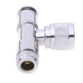 3 Way T Type Connector 1 N Male Jack to 2 N Female Jack Triple T in RF Adapter for N Male Connection / T type Antenna Connector. 