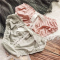 Satin Glossy Surface # Candy Color Cute Hollow Bow Sexy Sheath Bulky Underpants Low Waist Women's Underwear.