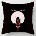 Anime Naruto Printed Pillow Case Red Cloud Uchiha Itachi Action Figures Square Pillow Covers Cushion Sofa Decor Cover Toys Gift.