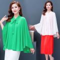 Chiffon Sun Protection Clothing Cloak Robe Women2022Spring and Summer New Sleeveless Shawl Outer Match Loose All-Matching Cardigan Coat.