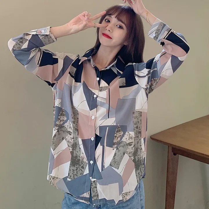 Hong%20Kong%20Style%20Long%20Sleeve%20Shirt%20Women's%20Spring%20and%20Autumn%20Korean%20Style%20Loose%20Design%20Retro%20Hong%20Kong%20Style%20French%20Sweet%20Gentle%20Shirt%20Fashion%20-%20Image%203