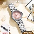 CURREN 9091 Elegant Women Wuartz Stainless Steel Watch - Silver Rose Gold Color. 