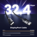 UGREEN DP to HDMI 2.1 8K 4KCable 60Hz 240Hz Display Port Zinc Alloy Shell with Braided Mesh Black for Monitor HDTV Projector Laptop Desktop Computer Graphics Card,Dell, Lenovo, HP(DP input and HDMI output).