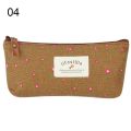 Fashion Pen Bags School Supplies Canvas Pastoral Floral Pencil Case Lovely Stationery Bag. 