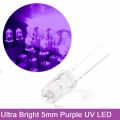 20Pcs - UV Money Checker LED Ultra Bright Clear Transparent DC 3V 20mA 5mm Purple UV LED Diode Lights Emitting Diodes LEDs Bulbs UV Light Bulbs. 
