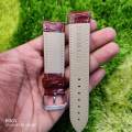 22mm Alligator Grain Embossed Leather Watch Belt Strap Band Steel Buckle With Lug Pin Compatible with - imilab KW66, Haylou LS05, Haylou RT, LS-05s, Gear S3, DT78, DT98, DT95, Microwear L13, L15, L16, Amazfit Pace - Smart Watch Belt. 