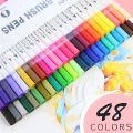 12-100 PCS Colored Art Marker Sketching Manga Markers Drawing Set Double head Watercolor Paint Brush Pen Supplies Stationery. 