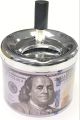 1 pcs push system Stainless Steel Ashtray with Magical Open & Close Option.