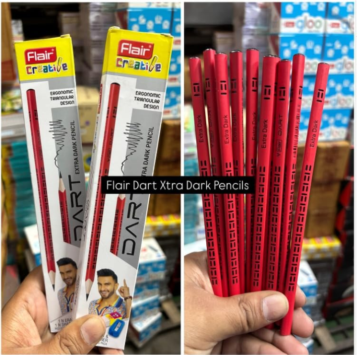FLAIR%20Creative%20DART%202B%20Graphite%20Pencils%20Pack%20of%2010%20Extra%20Dark%20Lead%20-%20Image%205