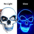 Halloween Horror Skull Mask LED Cold Light Mask LED Halloween Mask Cosplay Mask Halloween Party Decoration Luminous Skull Masks.