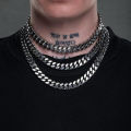 316 Stainless Steel Chain 3mm To 9mm Steel Cuban Men's Chain Stainless Steel Man Necklace Waterproof Jewelry Wholesale.