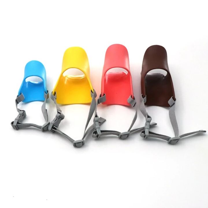 Canack Animal Veterinary Pet Anti-Bite Cute Puppy Dog Soft Silicone muzzles S M L