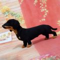 Home Decoration Kids Realistic Child Gift Handcrafted Pet Dachshund Simulation Toy Animals Stuffed Toy Dog Model.