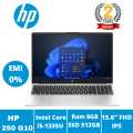 HP 250 G10 intel Core i5 13th generation Laptop 8GB Ram 512GB SSD 15.6" FHD IPS Fingerprint Sensor Backlit Keyboard  Silver Color 02 Year Warranty. 