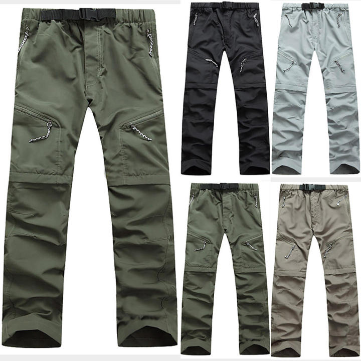 Hiking%20Pants%20Adjustable%20Waist%20Lightweight%20Zip-Off%20Convertible%20Trousers%20Water-Resistant%20Stretch%20Men's%20Outdoor%20Pants%20for%20-%20Image%202