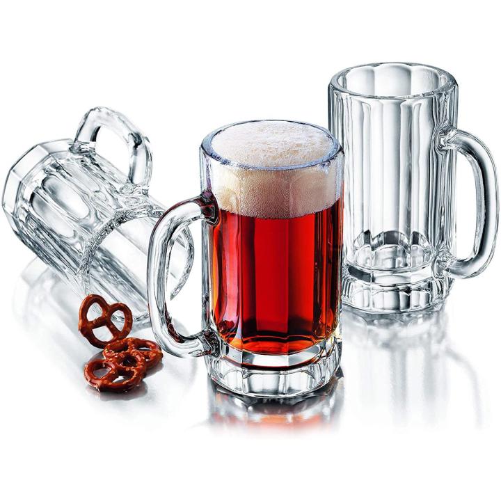 Nasir Glass Drinking Mug 400ml (5 inch long, 3 inch Round) - Coffee Mug