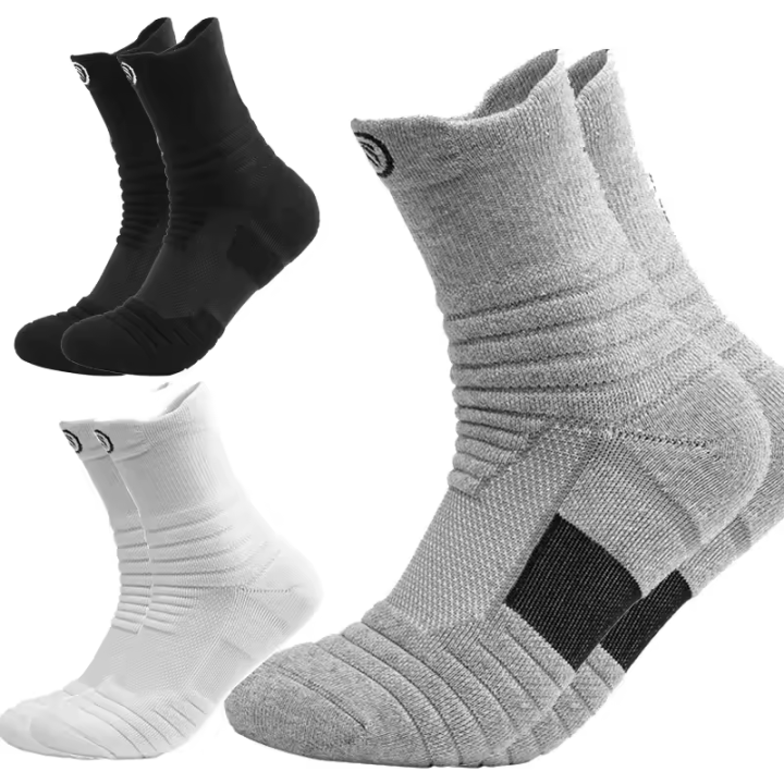 1 Pair Premium cotton unisex Sports Anti-Slip Warm Short Long Socks (Free Size) – Winter Warm Cotton Ankle Socks for Men women