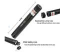 Green laser pointer lights.