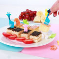 【Free shipping】 Animal Fruit Fork Food Grade Plastic Mini Cartoon Kids Cake Fruit Toothpick Bento Lunch Bento Accessories Party Decoration Gift. 
