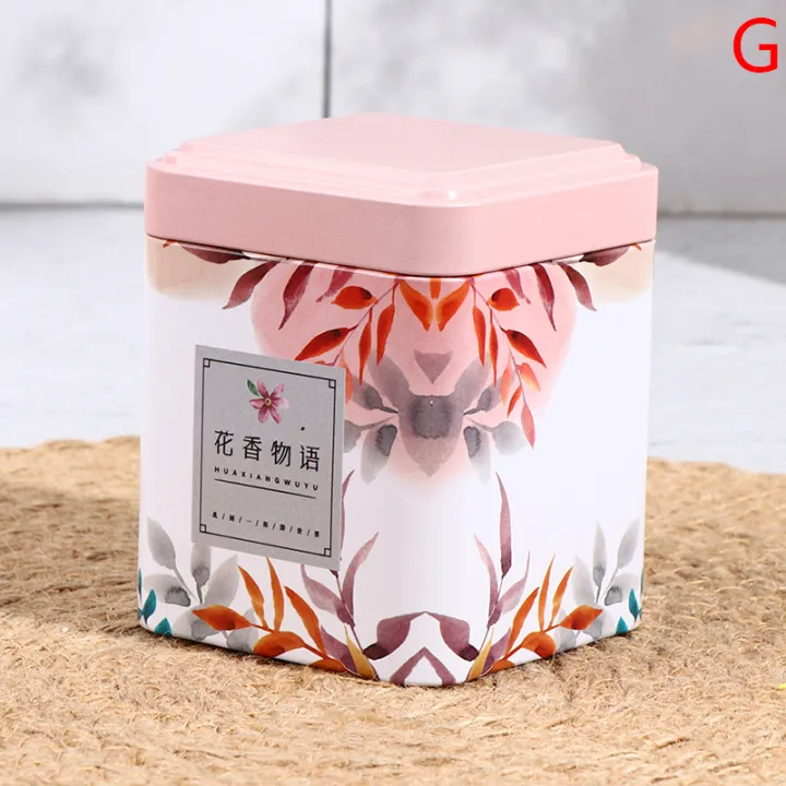 Tea%20Sealed%20Box%20Kitchen%20Storage%20Container%20Jar%20Tin%20Square%20Can%20Candy%20Iron%20Vintage%20Huiye%20-%20Image%209