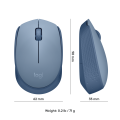 Logitech M171 Wireless Mouse for PC, Mac, Laptop, 2.4 GHz with USB Mini Receiver, Optical Tracking, 12-Months Battery Life, Ambidextrous. 