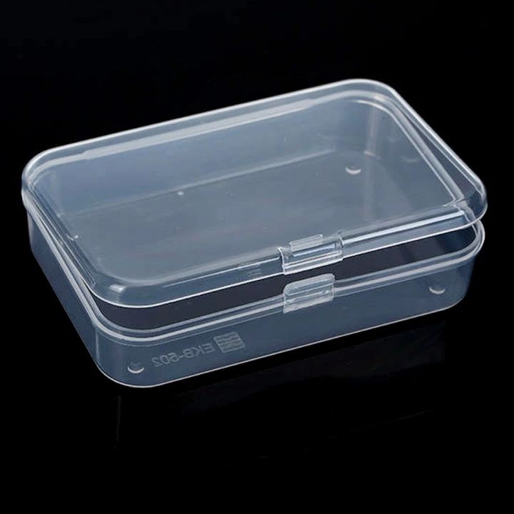 Clear Plastic With Lid Small Storage Box Collection Container Portable Boxes