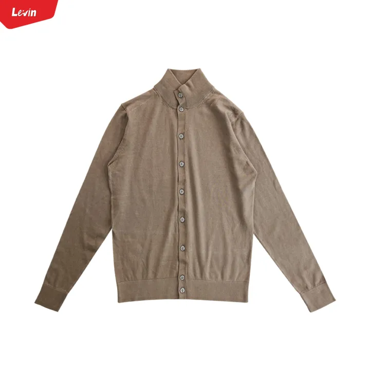 Men's%20Long%20Sleeve%20High%20Neck%20Cardigan%20Winter%20Sweater%20From%20Levin%20-%20Image%209