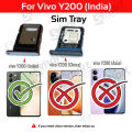 Sim Tray SD Card Tray Holder Card Compatible with Vivo Y200 (Indian Version) With Sim Ejector Pin Replacement Part. 