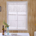 Lace Short Curtains Heat Light Blocking Rod Pocket Sheer Curtains For Kitchen Basement Bedroom Decor. 