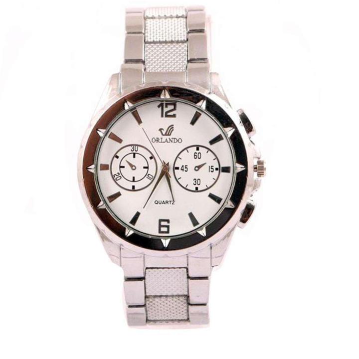 Stainless Steel Back Analog Wrist Watch For Men