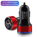 Car Charger Mobile Phone Fast Charging Adapter For OPPO F17 A53 A73 A15 A52 A72 A92 Realme 6 7 Pro C17 C15 Dual USB Car Charger. 