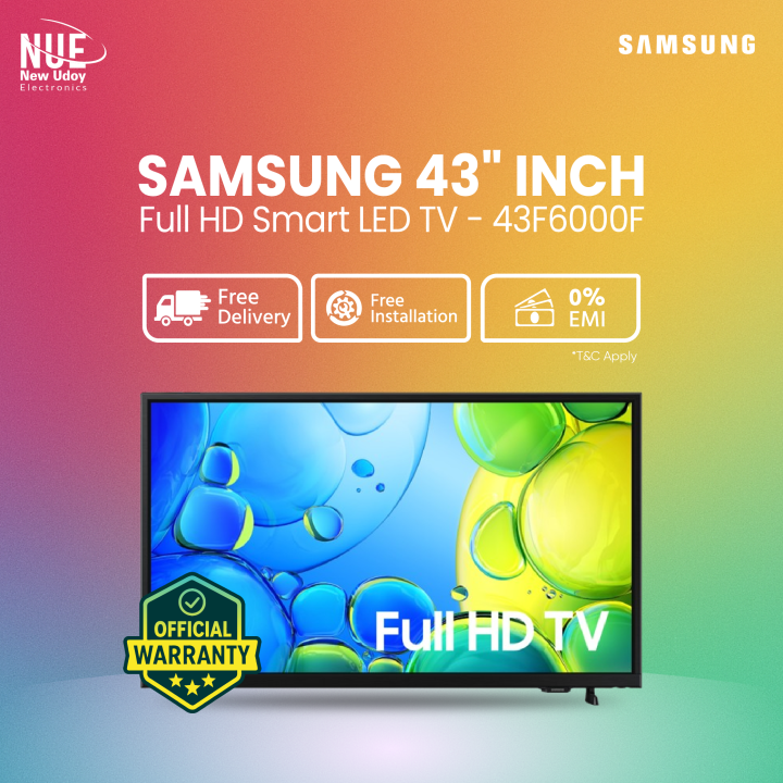 Samsung 43 Inch Full HD Smart LED TV - 43F6000F ( officila Warranty ) Panel: 3 years Spare Parts: 3 years Home Service: 3 years