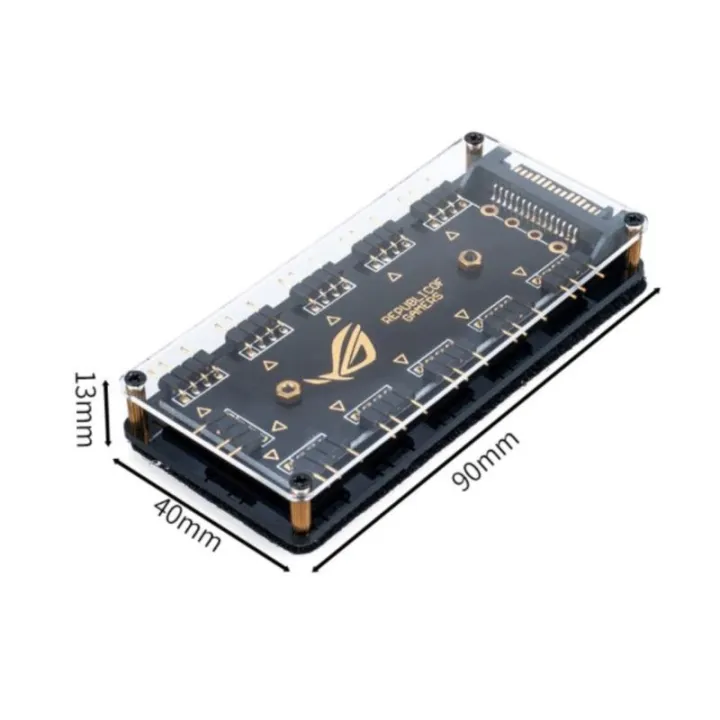 5V%203/4pin%2010%20Hub%20Splitter%20SATA%20Power%20ARGB/RGB%20Adapter%20LED%20Extension%20Cable%20-%20Image%202