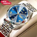 Ol-evs 9931 Replica Stainless Steel Top Brand Quartz Fashionable Wrist Couple Watch For Men-Women Watch For Men. 