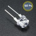 8mm LED Water Clear Light Emitting Diodes Lamp 50ps. 