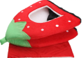Soft Strawberry Pet Dog Cat House Kennel Foldable Winter Warm Cushion Animal Bed Dogs And Cats Products (Size: XL), Red Color. 