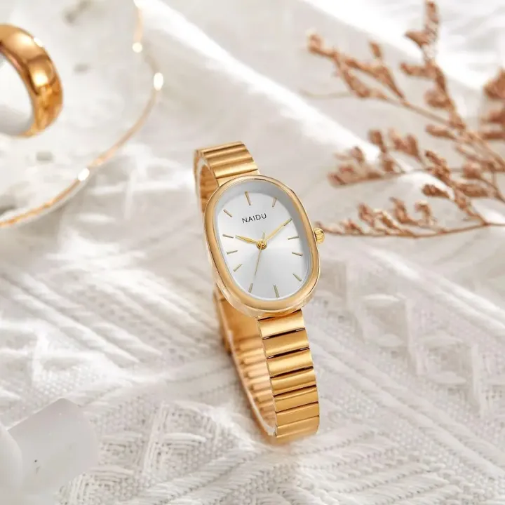 Women%20Quartz%20Watch%20Oval%20Shaped%20Fashion%20Mini%20Case%20Small%20Roman%20Numeral%20Dial%20Female%20Full%20Metal%20Band%20Watches%20Niche%20Wristwatch%20-%20Image%203