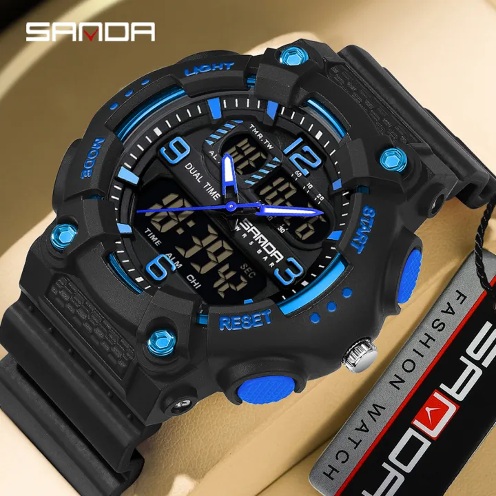 SANDA%206181%20Dual%20Display%20Men%20Watches%20Waterproof%20Sports%20Watch%20Military%20Man%20Alarm%20Stopwatch%20Quartz%20Wristwatch%20Male%20Digital%20Clock%20-%20Image%2010