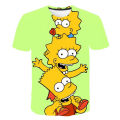 Disney Simpsons Cartoon Anime Simpson 3D Print Streetwear Men Women Fashion Oversized T Shirt Kids Boys Girls Tees Tops. 